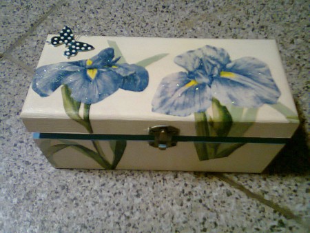 Caixa "Flores azuis" Ref: C41