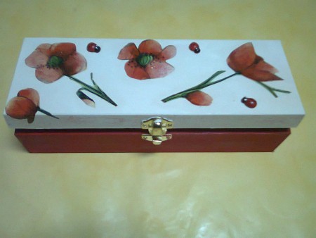 Caixa "Papoilas l" Ref: C17