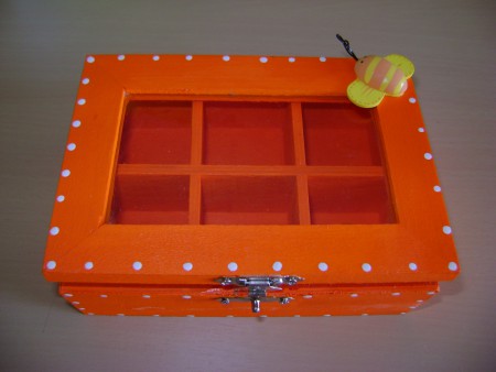 Caixa " borboleta laranja" Ref: C37