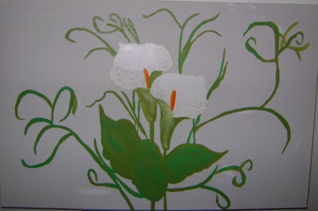 TELA PINTADA À MÃO - JARROS REF: T02