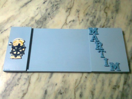 Moldura "menino marinheiro" personalizada com nome  REF: M04