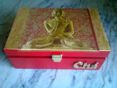 Caixa para Chá "Buda Dourado" REF:C102